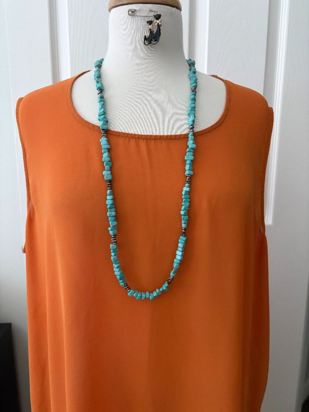 Premier Designs Faux Turquoise Chip Necklace
